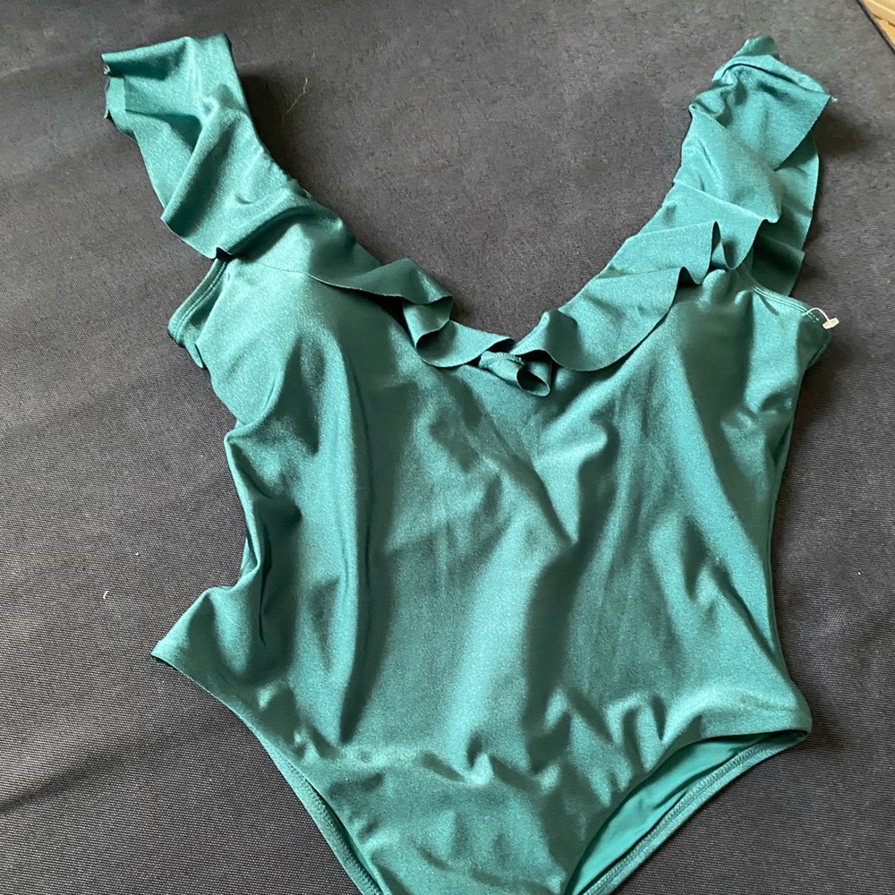 Tahari ruffled swimsuit